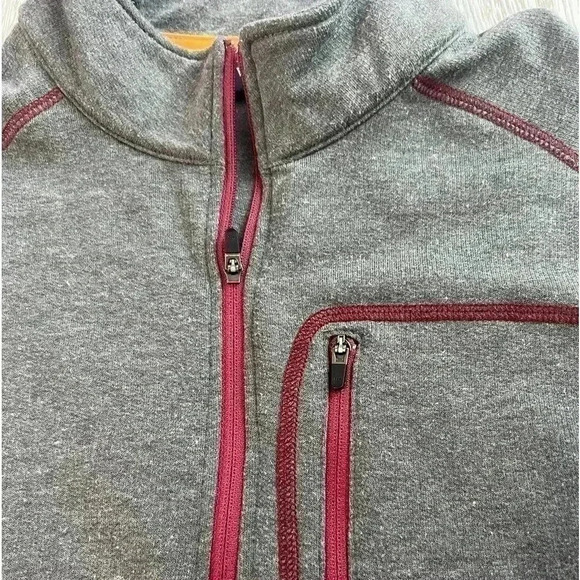 Orvis Men’s Trout Bum  1/4 Zip Gray Pullover Size Medium - Picture 5 of 8